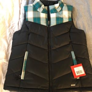 Plaid North Face vest